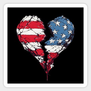 America: Broken American Heart Magnet